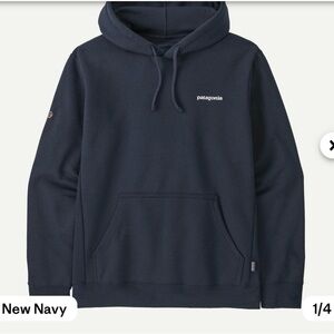 Fitz Roy Icon Uprisal Hoodie by Patagonia in New Navy